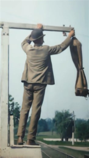 How mail was delivered to a moving train in 1903 - Restored Footage