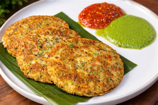 Ingredients: 1 bowl cooked rice ¼ cup sweet corn ¼ cup moong dal (split yellow lentils) ¼ cup green peas 2 garlic cloves 1 inch ginger 1 green chilli 2 tbsp rice flour (or wheat flour for binding) 2 tbsp chopped onion 2 tbsp chopped coriander leaves ¼ tsp turmeric powder ½ tsp red chilli powder ½ tsp black pepper powder Salt as per taste ¼ cup water 1 tbsp oil (for cooking) 1 tsp white sesame seeds ½ tsp black mustard seeds #healthybreakfast #meal #recipesharing #food #nashta #cooking | Homestyl