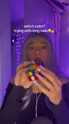 ASMR Attempting to solve Red with long nails 🔴🆘💅🏼😵‍💫🫠 #asmr #asmrvideos #asmrsatisfying #tappingasmr #asmrrubikscube #rubikscube #cuborubik #asmrcolors #fyp
