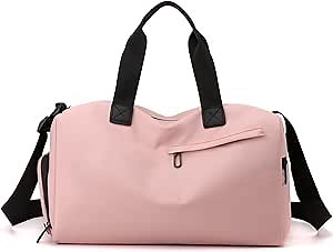 Travel Gym Duffel Bag Ideal for Gym Swimming Trips and Daily Use for Men Women (Pink)