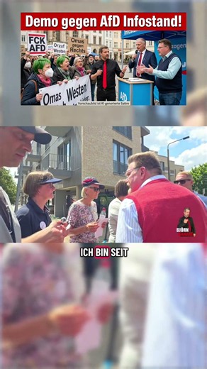 💙 AfD - MAN TALKS TO GRANDMAS AGAINST THE RIGHT‼️ #straighttalk #björnbanane #afd