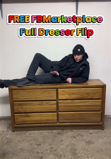 Free 6 Drawer Dresser Flip Using Recycled Materials