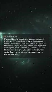 "Why is counting cards considered cheating?" #shorts