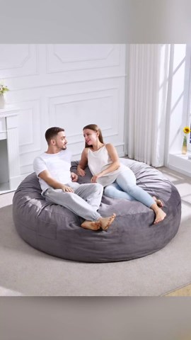 Hobestluk 4FT Bean Bag Chair Giant Bean Bag Chairs for Adults Large Bean Chairs with Removable Cover, Beanbag Chair with Filler, Adult Bean Bag Chairs for Living Room, Bedroom