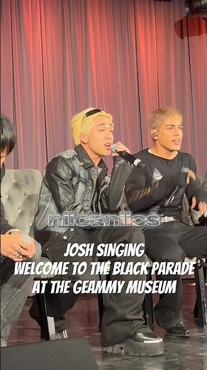 Josh singing Welcome to the Black Parade at the Grammy Museum