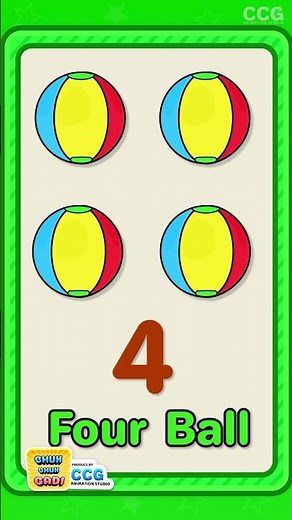 ⚽ Number 4⚽⚽⚽ | Tracing & Counting for Kids Fun Learning #shorts #ytshorts #kids