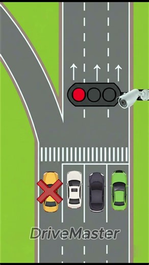 Wrong Turn at a Red Signal 🚫🚦 Traffic Mistake Animation. DriveMaster.