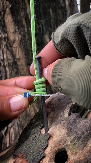 The smallest knot, the nail trick you've never seen before🪢✅👍🏻👍🏻 #knot #rope #handmade #skills #oudoor #a #diy #tutorial | Knots Miller Christopher
