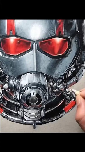 Drawing Ant Man with coloured pencils | Artology #antman #marvelart #artology #fanart
