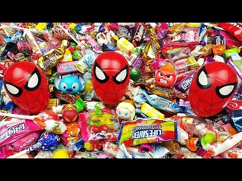 A lot of New Candy & Surprise Eggs - Learn Colors with A lot of Candy