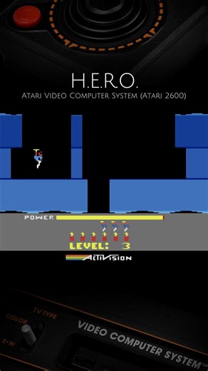H.E.R.O. (Atari Video Computer System (Atari 2600)) #games #atari