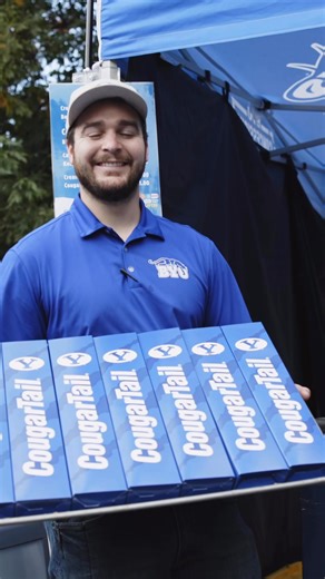 Cougar fans in Colorado partied with a purpose! At the pre-game tailgate, BYU alumni and fans donated hundreds of books and child learning games to the Family Learning Center of Boulder, an early childhood education hub that supports low-income families. | BYU
