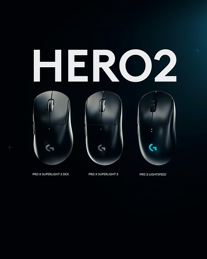 The most advanced sensor in gaming. Our HERO 2 sensor delivers industry leading 8 kHz, 88 G and 888 IPS performance, making it the top choice for the world’s best esports professionals. Learn more: logitechg.com/en-us/innovation/hero Get your SUPERLIGHT 2 DEX: logitechg.com/en-us/products/gaming-mice/pro-x2-superlight-wireless-mouse | Logitech G