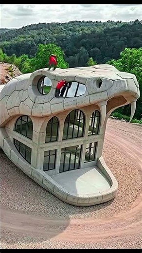 they turned ruins into a snake building #construction #trending