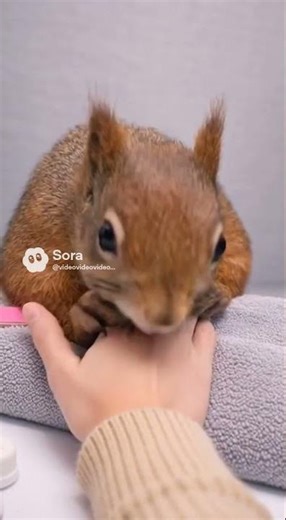 Squirrel nail technician. First time doing nails 😂