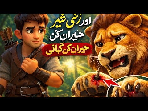 Hunter vs Danger: Injured Lion’s Incredible Reaction! 🦁 | Cartoon Story"