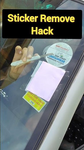 How to Remove Stickers From Car Glass fast and easy #engineer_khopdi #automobile #shorts