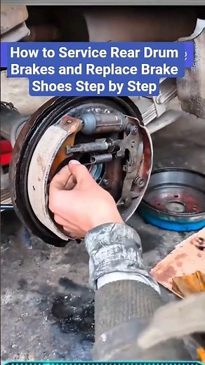 How to Service Rear Drum Brakes and Replace Brake Shoes Step by Step #shorts #mechanic #brakesystem