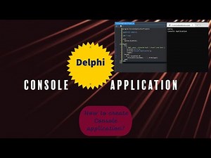 Delphi Console Application | Console Application | Console App | Delphi Basic