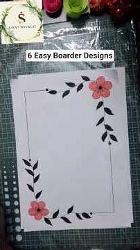 Easy Border Designs for Project Work | Simple & Creative Assignment Page Decoration ✨