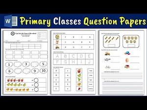 How to create nursery class question paper in ms word | Complete Tutorial
