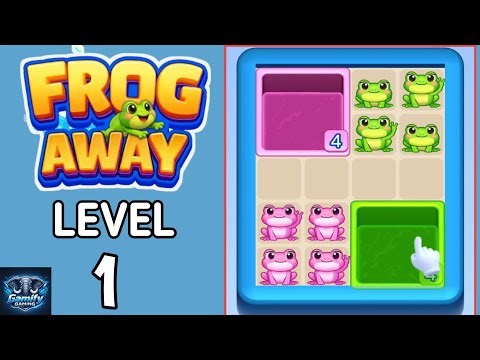 Frog Away Level 1. Game Walkthrough | Frog Away Color Hole