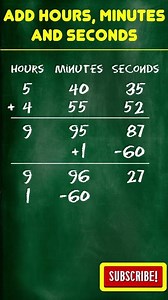 Time Addition : Calculate Hours, Minutes and Seconds / Exercise 3 #timecalculation