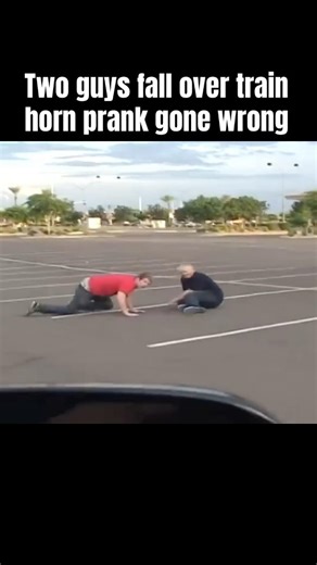 Train horn prank gone wrong #trending #funny #viralvideos #prank #viral #fails #shorts #reels