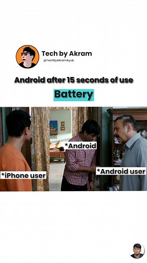 364K views · 2.6K reactions | iPhone vs Android Battery Meme #techbyakram | Tech By Akram | Facebook
