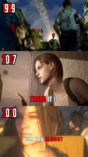 Raccoon City's Destruction | 1999 vs 2007 vs 2020 #residentevil #horrorgames #shorts