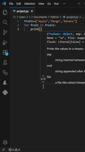 Python Tutorial for Beginners #python #tutorial #coding #pythonforbeginners #pythontutorial #shorts