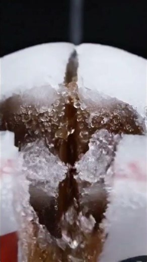 The Perfect Frozen Cola Slice ✨❄️ #shorts #usa #america #asmr #satisfying #asmrvideo #relaxing