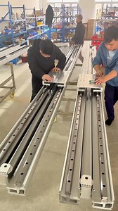 assembling long stroke timing belt driven linear module #linearmotion #linearactuator #linearguide #LinearAxis #linearslider #linearmodule #linearstage #industrial #automation #machinery #manufacturing #custom #madeinchina #factorydirect | Huizhou Robot Electromechanical Co., Ltd.