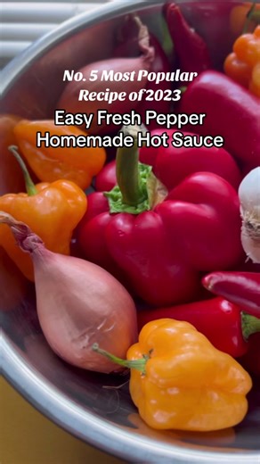 This recipe for homemade hot sauce was The Practical Kitchen's 5th most popular recipe of 2023! It's made from fresh hot peppers and makes a great DIY holiday gift! I've got all the tips you need for how to adjust the heat levels and bottle it for gifting on the blog for you! ⁠🔗 in bio. #hotsauce #homemadehotsauce #diyhotsauce #hotpeppers #peppers #fresnopeppers #fresnopepper #spicy #spicyfood #hothothot