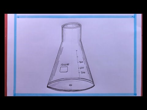 how to draw Erlenmeyer flask/how to draw flask/Erlenmeyer flask