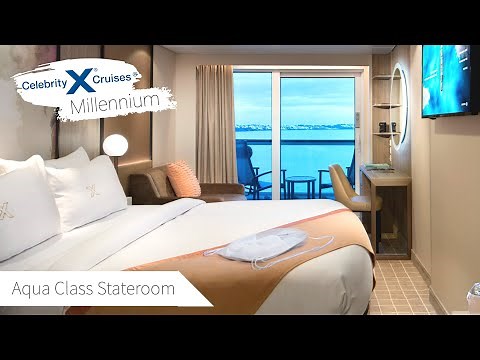 Aqua Class Stateroom | Celebrity Millennium Full Walkthrough Tour & Review 4K | 2021