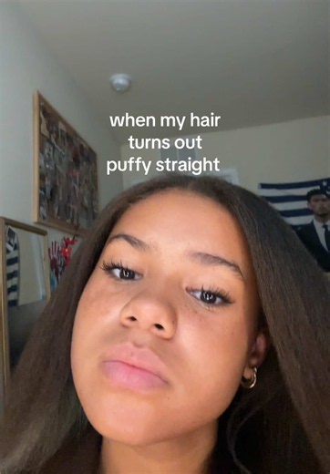 like bro #trend #puffystraighthair #getmeout #fyp #viral | titanium flat iron