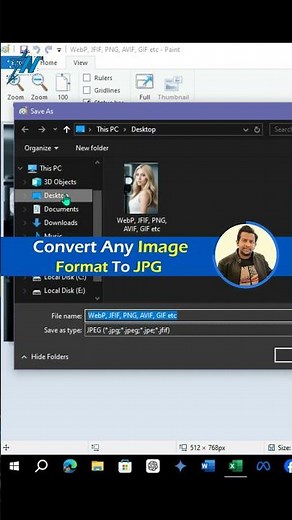 How to Convert a Photo into JPG Format | How to Convert Photo into JPG Format in Laptop #shorts