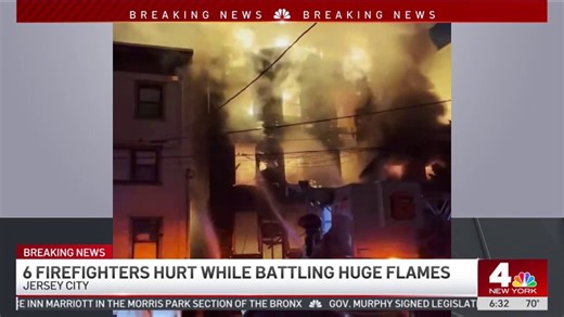 Flames leap from Jersey City buildings overnight; firefighters hurt