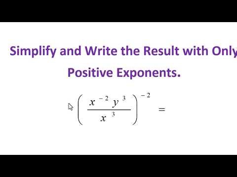Simplify and Write the Result with Only Positive Exponents