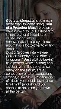 Digging Our Own Crates - Dusty Springfield - Dusty in Memphis // Atlantic Records, 1969