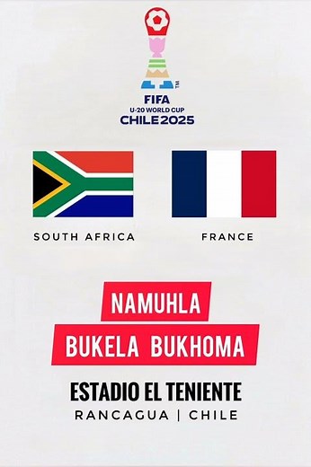 France vs South Africa | FIFA U-20 World Cup | Estadio El Teniente | Rancagua | LIVE