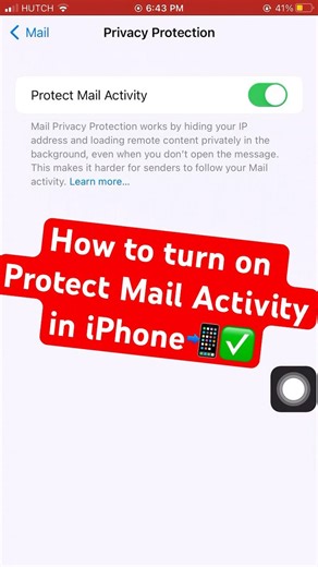 How to turn on Protect Mail Activity in iPhone📲✅ #iphone #mail #activity #tutorial #tipsandtricks