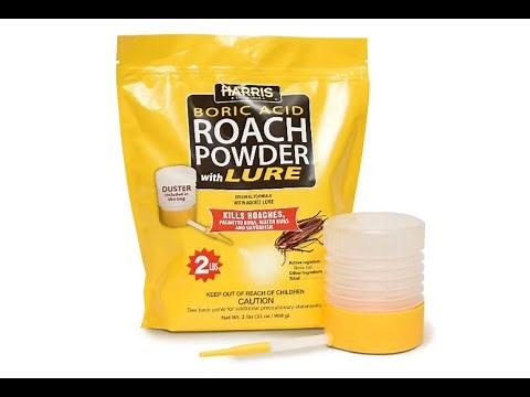 HARRIS Boric Acid Roach and Silverfish Killer Powder w/Lure (32oz) - Overview