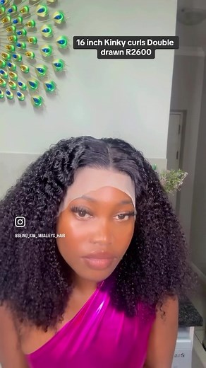 Length:16 inch Type: Kinky curls Double Drawn Price: R2600 WhatsApp/call 0685038544 #beingkimmbalieyshair #kinkycurlyhair #fullvolume #SAMA28 #luxuryhair