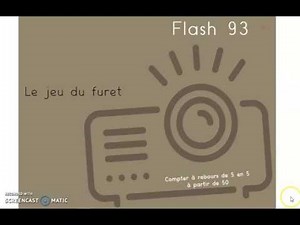 Le jeu du furet - à rebours de 5 en 5