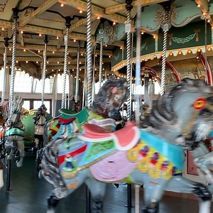 My favorite carousel ever, from Paragon Park at Nantasket Beach. “PTC 85” was built by the Philadelphia Toboggan Company and has been delighting visitors to this seaside strip since 1928. Both Mod Betty and her mum grow up riding this classic carousel, and I always have to stop by whenever I’m in the area :-) #carousel #merrygoround #hullma #nantasketbeach #ptc85 #paragonpark #paragonparkcarousel | Retro Roadmap