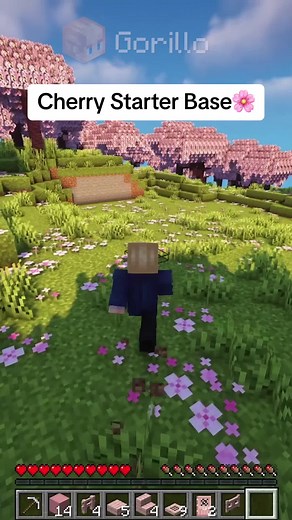 Cherry Starter Base🌸 | Minecraft Build Ideas & Tutorials