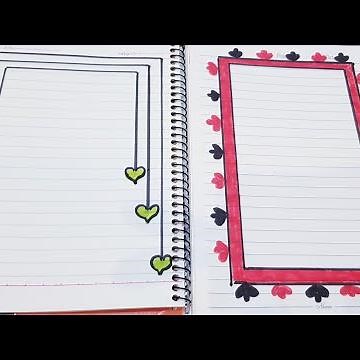 أفكار كتيرة و سهلة لتزيين الدفاتر للبنات خطوة بخطوة من الداخل | رسومات رقيقة لتسطير الكشكول