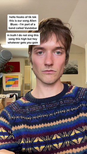 hello freaks of tik tok this is our song Alien Blues - I’m part of a band called Vundabar in truth I do not sing this song this high but hey whatever gets you goin #Vundabar #alienblues #fyp #foryou #indiemusic #musciansoftiktok #indie #guitartok